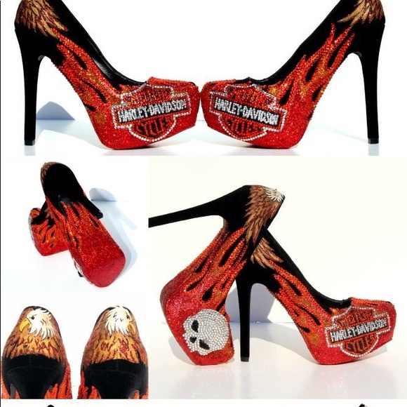 Custom motorcycle brand heels, available any size - Picture 3 of 4